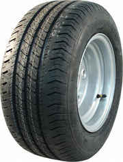 Compleet 10 inch wiel -18x8.00-10 / 195/50 B10 band + velg - opel steek: 4x100 - 750 kg - 10PR - 60 mm naafdiameter
