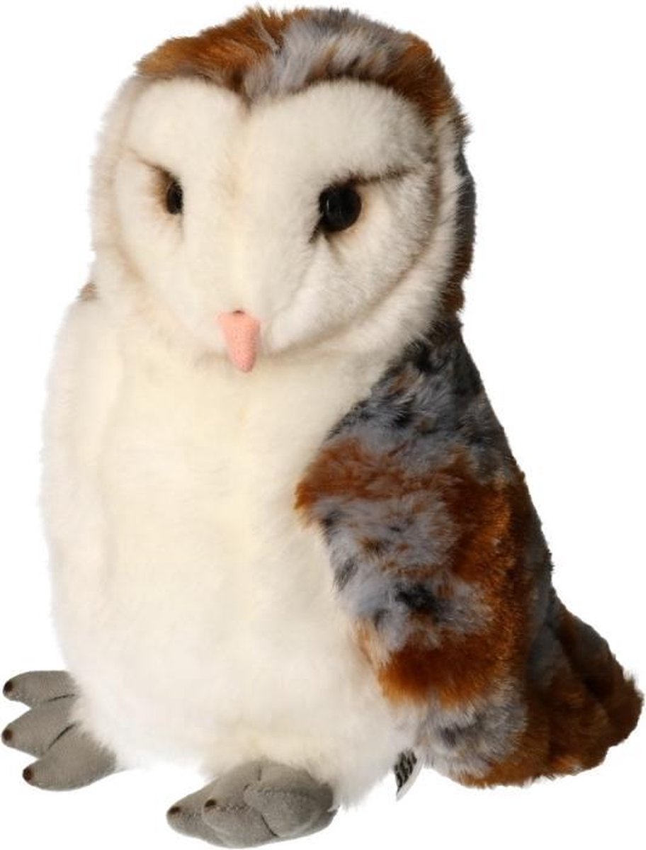 Zittende pluche knuffel kerkuil 30 cm