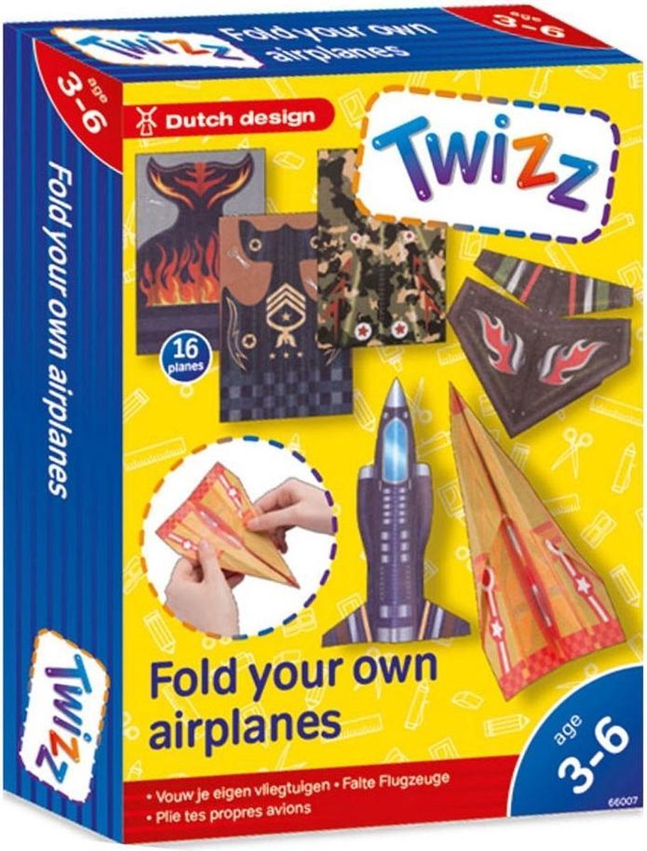 Twizz Vouw Je Eigen Vliegtuigen 16-delig