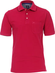 Redmond regular fit poloshirt - donkerroze -  Maat: 3XL