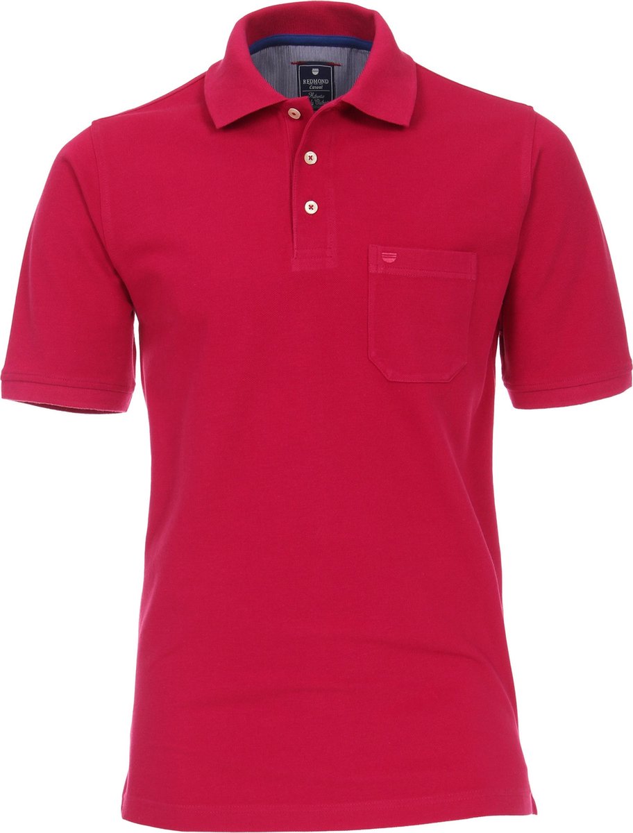 Redmond regular fit poloshirt - donkerroze -  Maat: 3XL