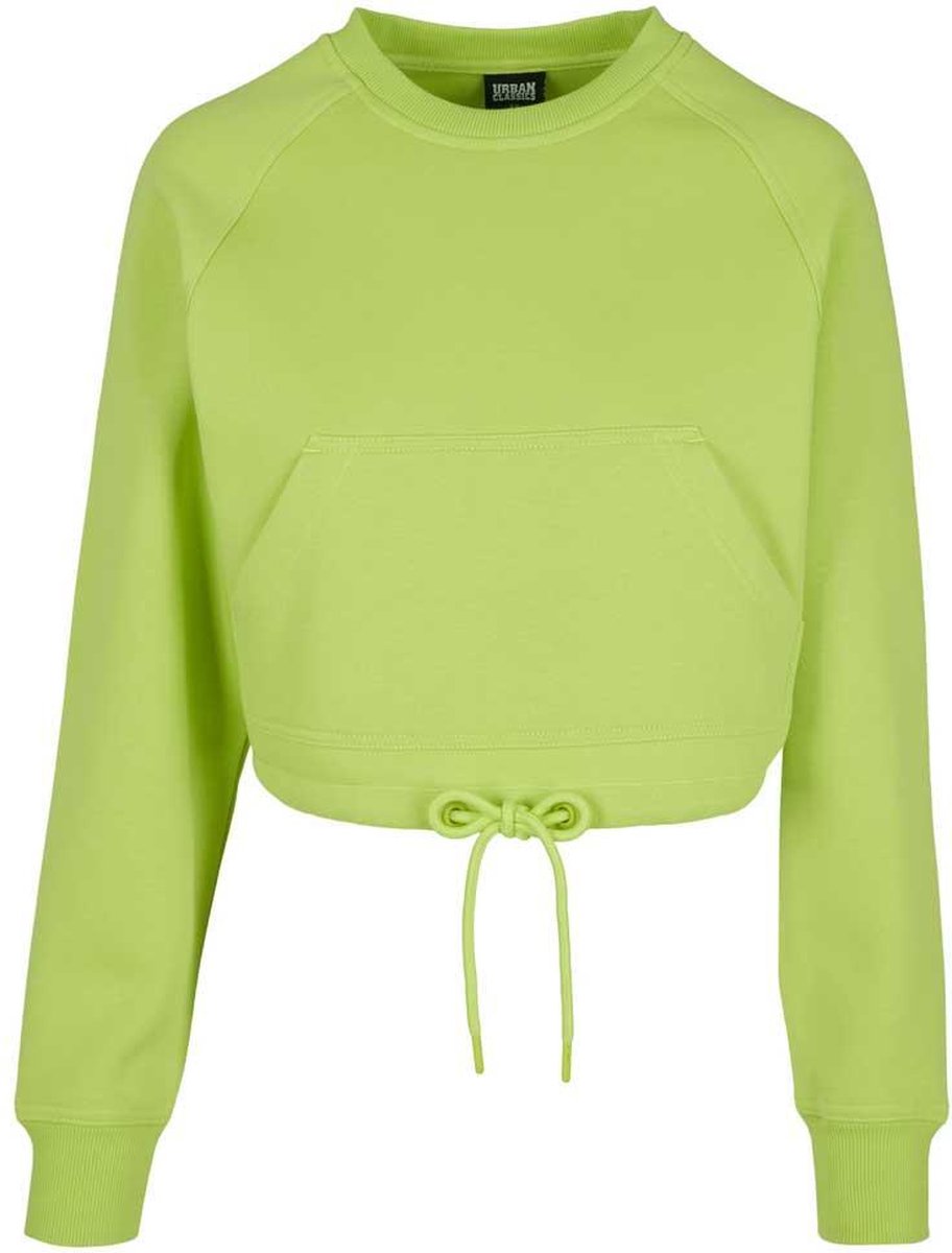 Urban Classics Crewneck sweater/trui -M- Oversized Short Raglan Geel