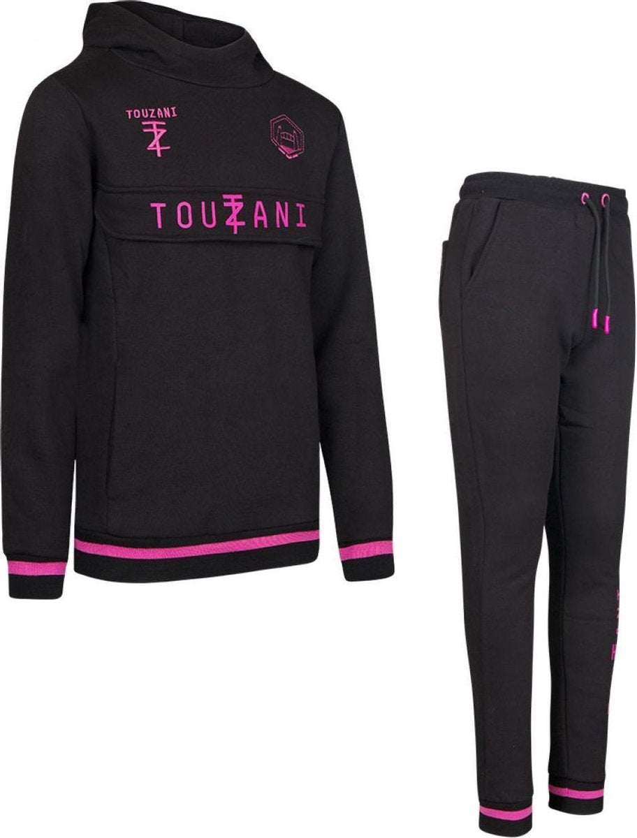 Touzani TZ-Goals Suit Jr. - Black/Magenta - 80% Cotton / 20% Polyest - Maat: 164
