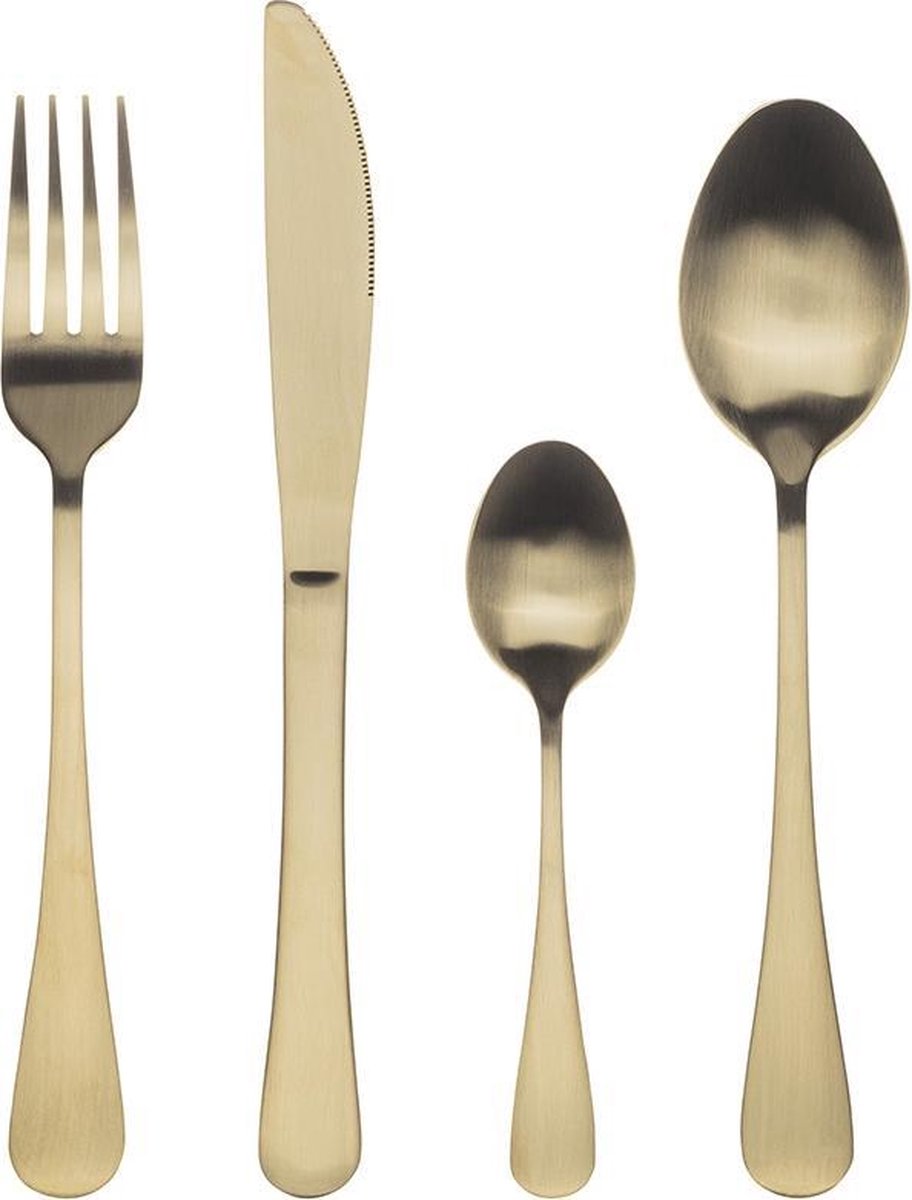 Bergner Bestekset Munich - 24 delig - goud - mat