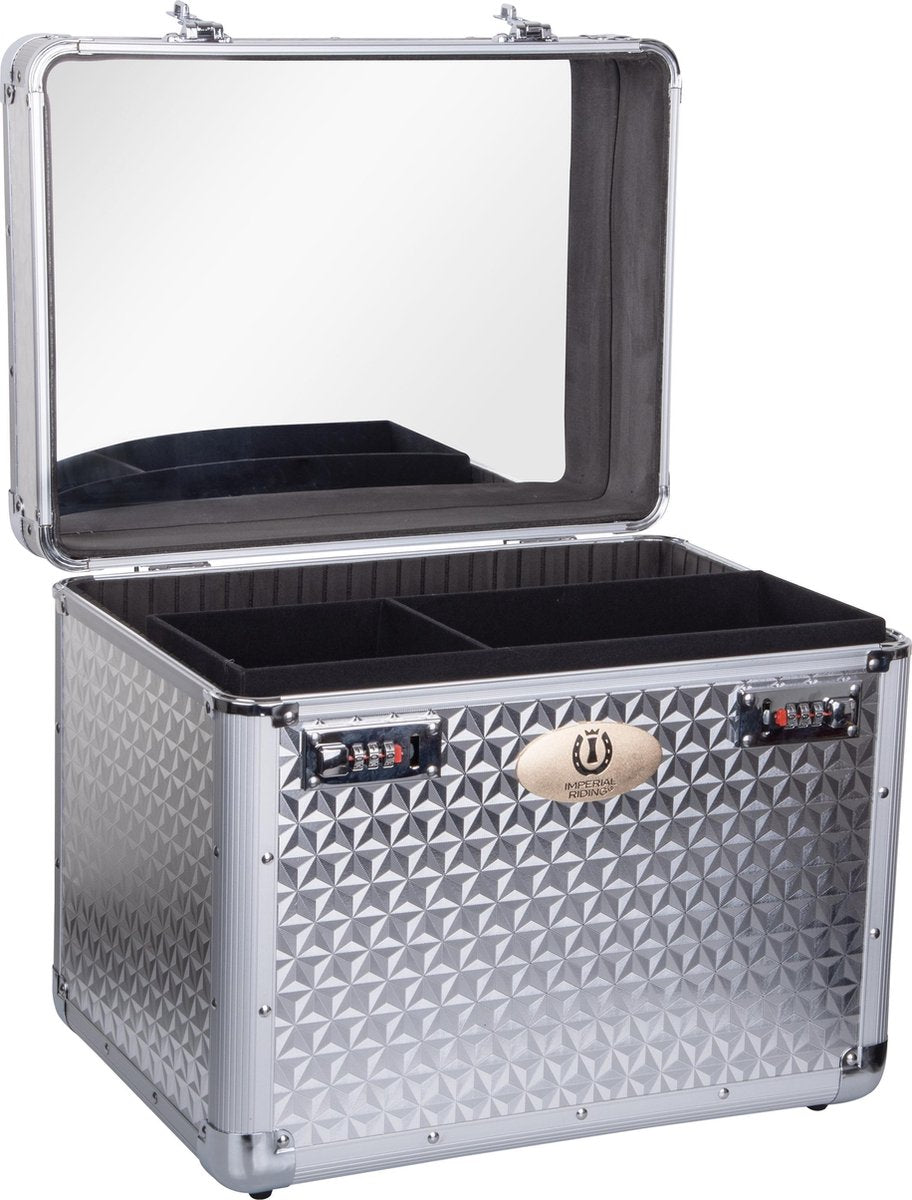 RelaxPets - Imperial Riding - GroomingBox - Shiny - Poetstas - Zilver - LxBxH 38x28x32 cm