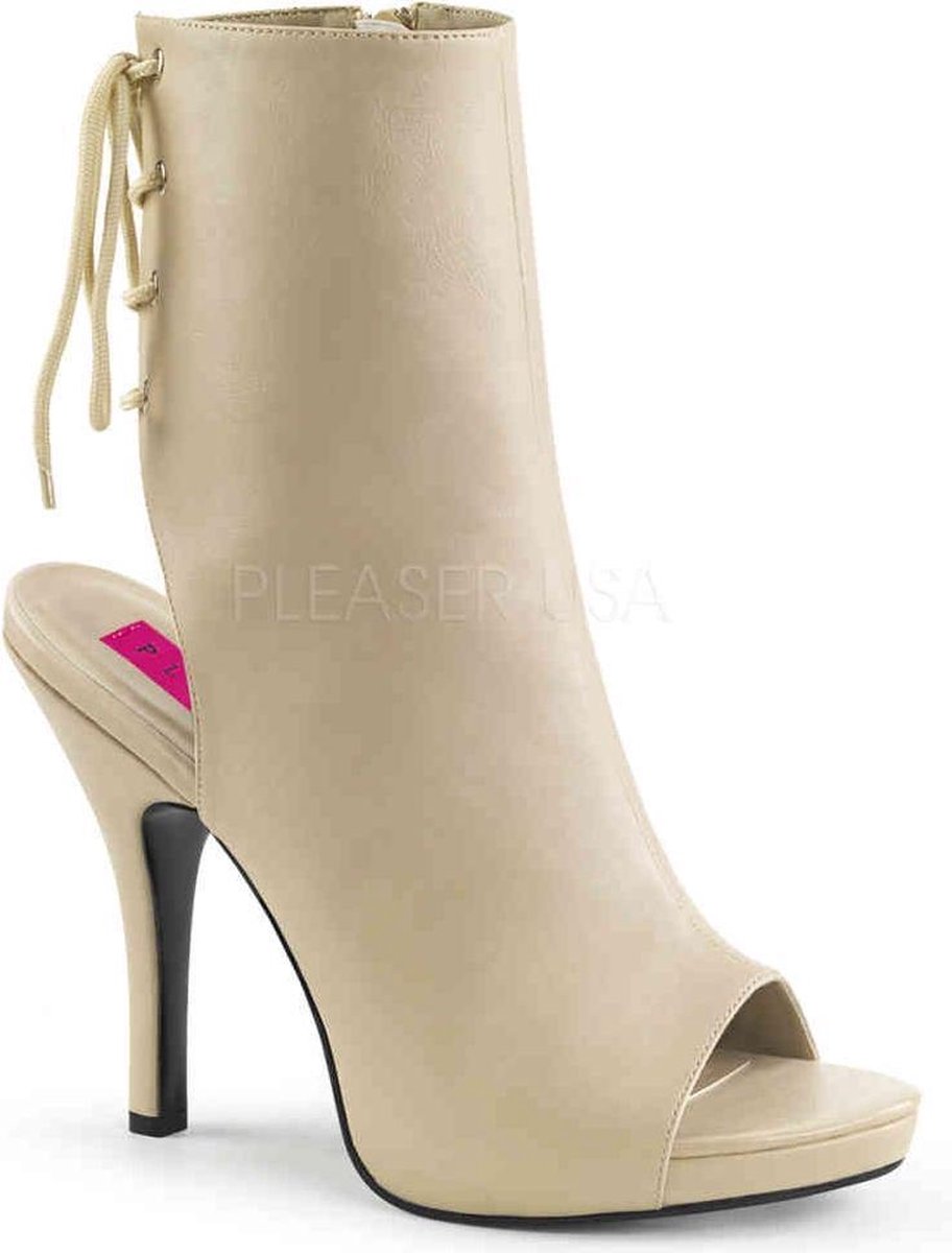 Pleaser Pink Label Enkellaars -42 Shoes- EVE-102 US 12 Creme
