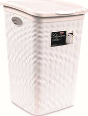 YILTEX – Elegance - Wasmand / Wasmand Met Deksel / Wassorteerder – 50l – Wit