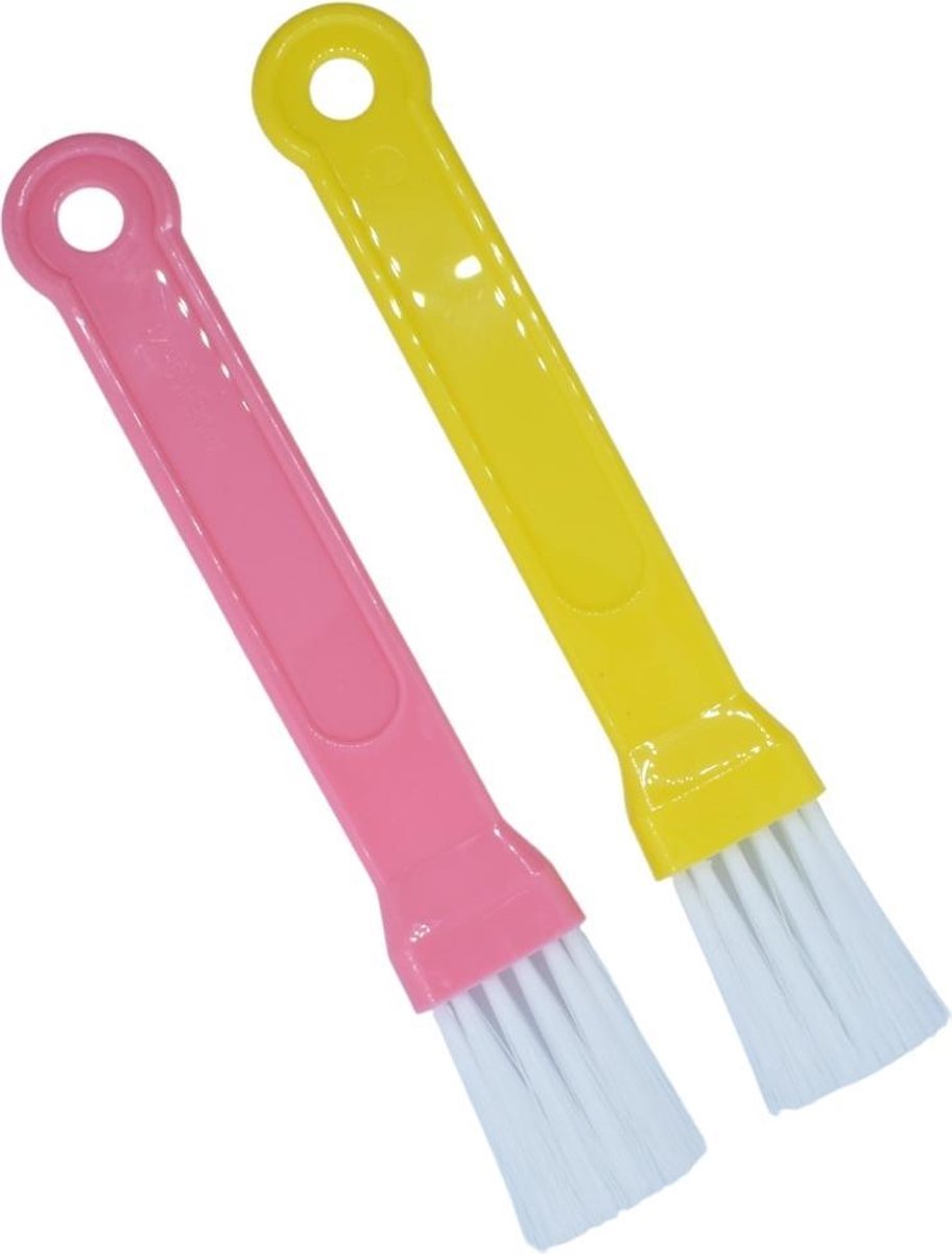 Orange85 bakkwast klassiek 2 stuks - Invet kwast - Blauw/roze