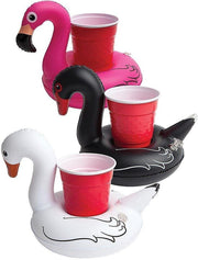 Opblaasbare drankhouder tropische vogels - Set 3 stuks