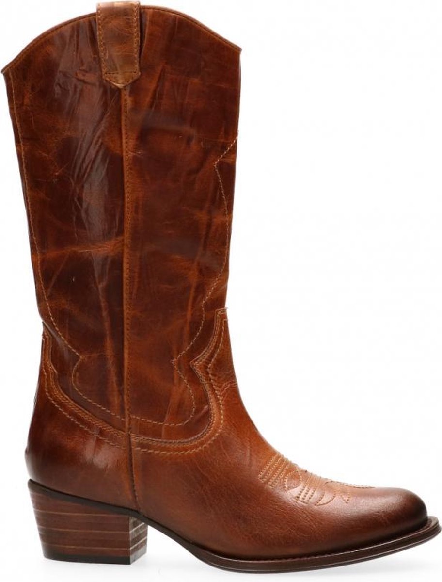 Van Dalen  - Dulce western boot leer - Womens - Cognac - 41