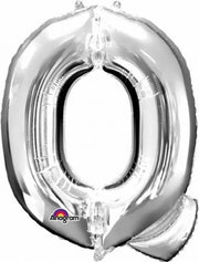 Letter Q ballon zilver 86 cm