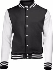 Zwart met wit college jacket voor heren M