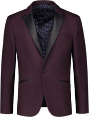 GENTS | Dinnerjacket Fiore bordeaux Rood 0025 Maat 52