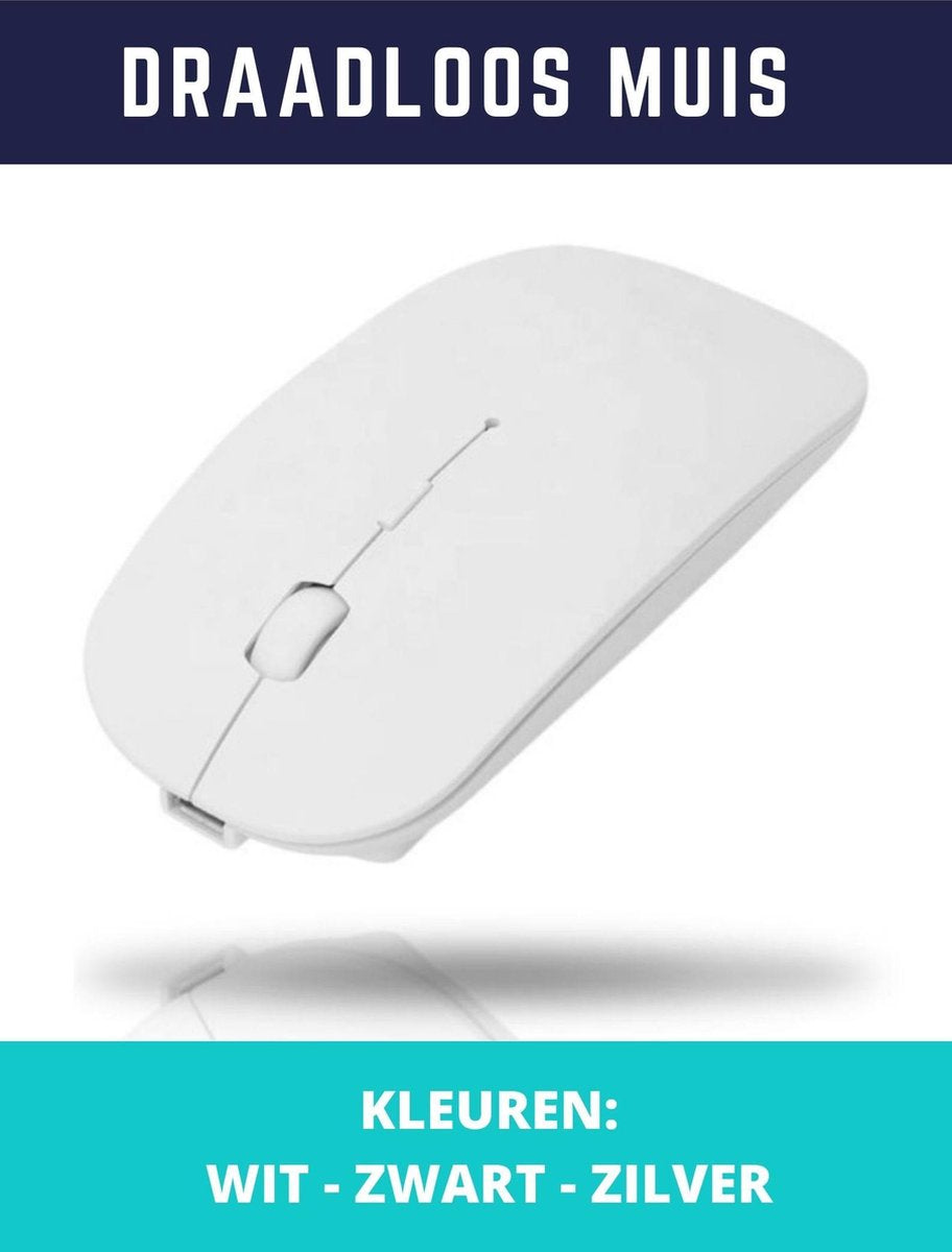 Zorix®-Draadloze Muis -  2.4GHz wireless- Draadloos - Laptop - PC - Tablet - Wit