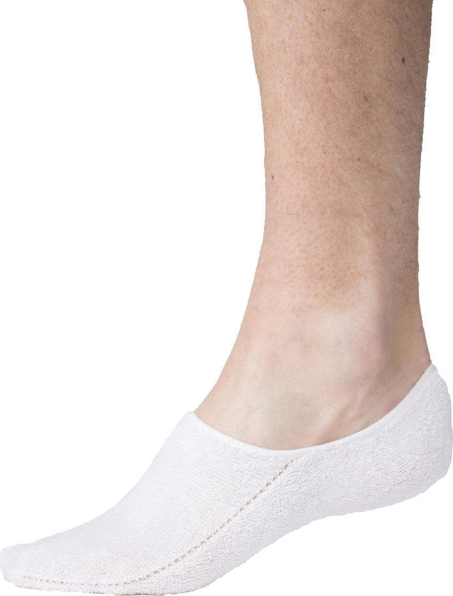 Set 4x Sneaker sokken Badstof Wit 35-38 + Gratis Waszakje