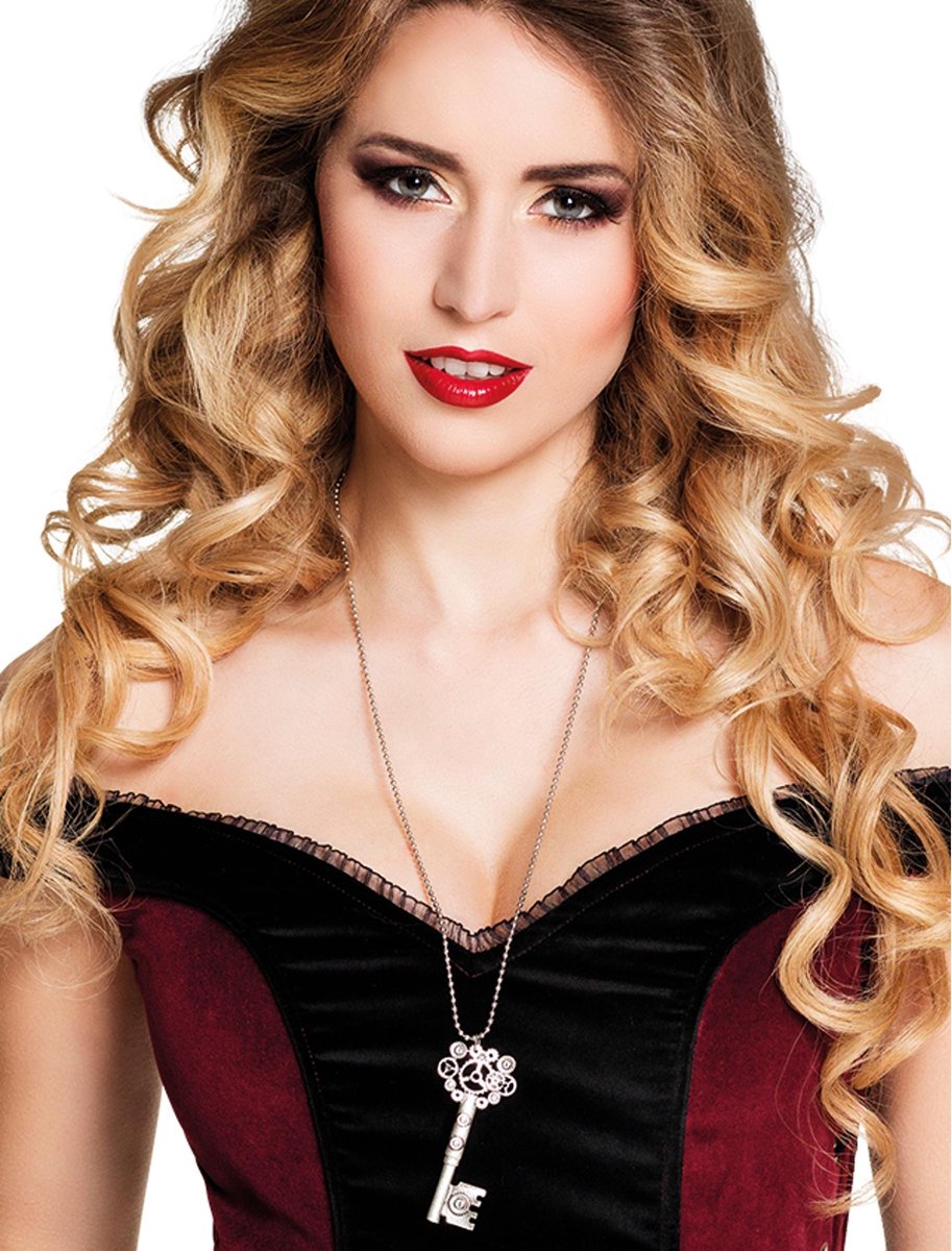 Steampunk sleutel ketting voor vrouwen - Verkleedattribuut