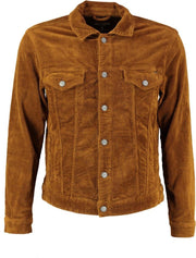 Only & sons korter bruin corduroy jack met stretch - valt kleiner - Maat S
