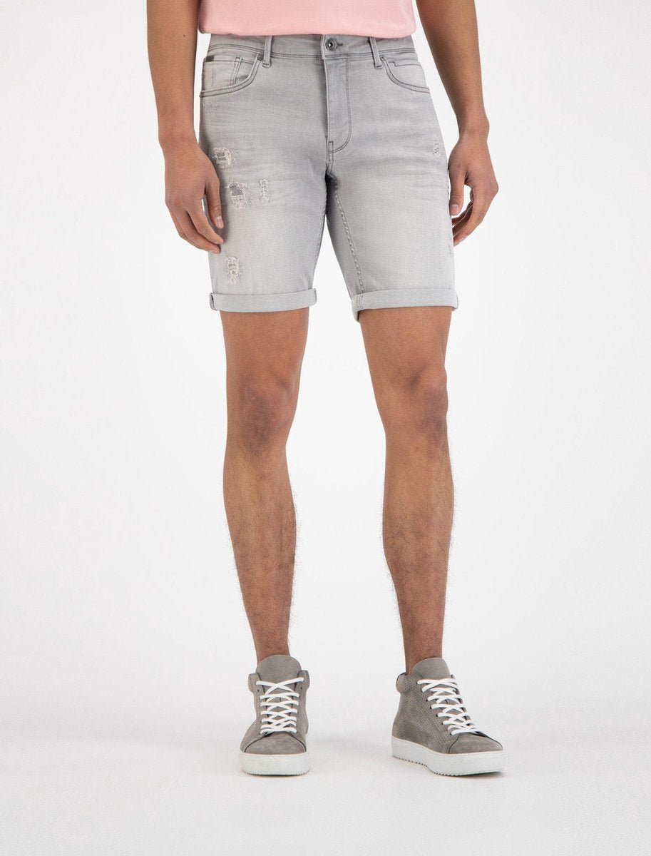 Purewhite The Steve 641 Damaged - Light Grey - Skinny fit