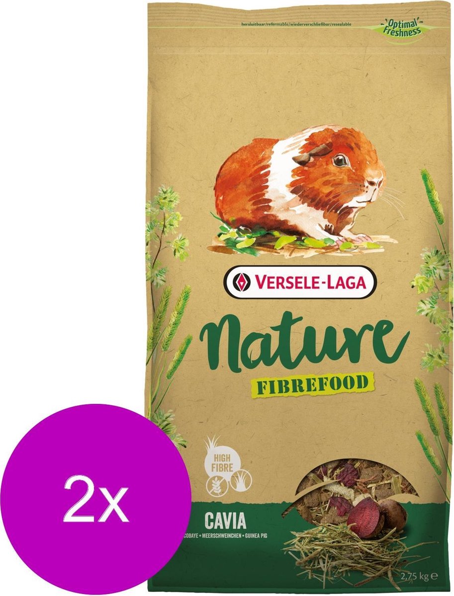 Versele-Laga Nature Cavia Fibrefood - Caviavoer - 2 x 2.75 kg