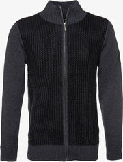 Unsigned gebreid heren vest - Zwart - Maat M