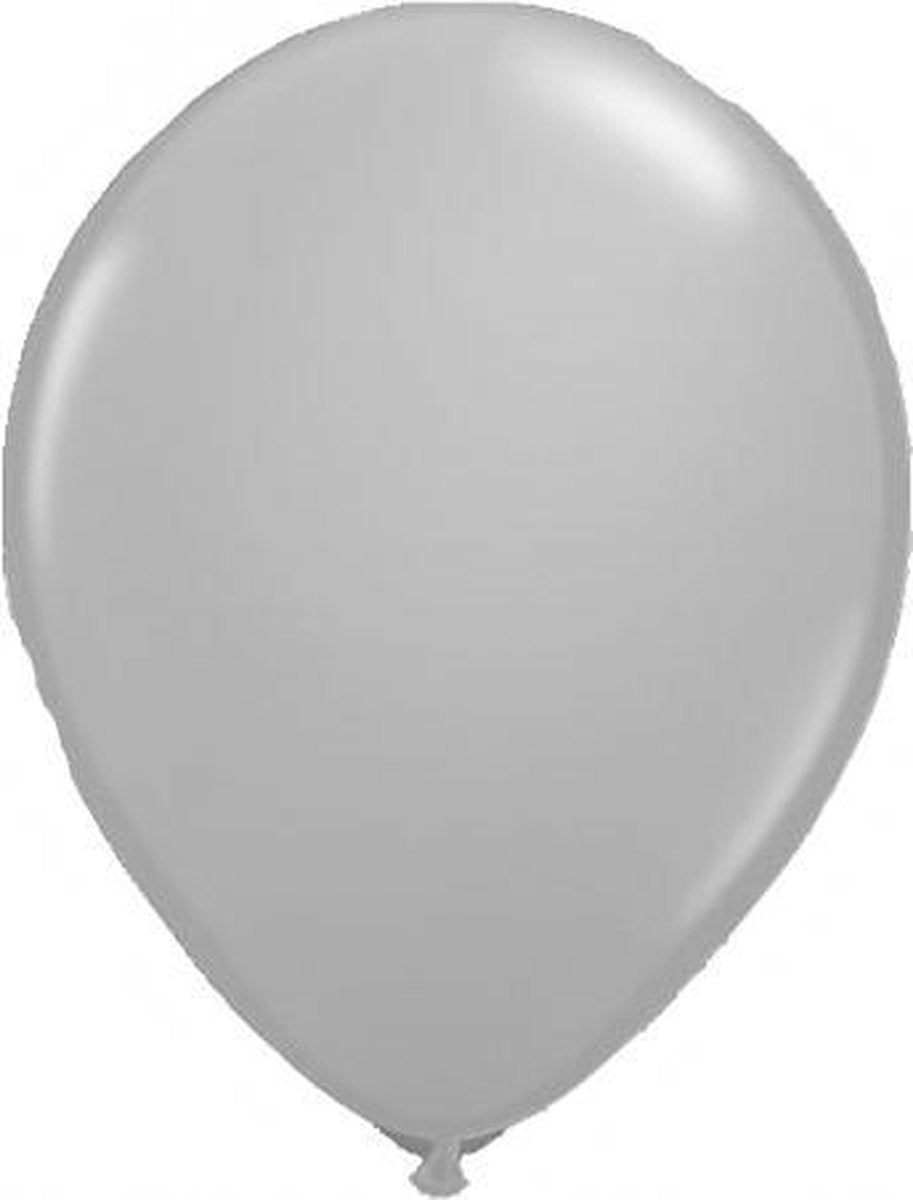 LED licht ballonnen zilver 5 stuks