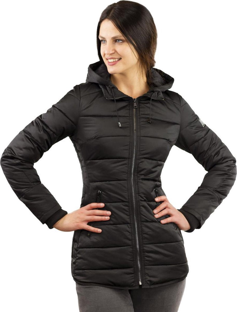Versano Jenny Dames Slim Fit Winterjas L - Zwart