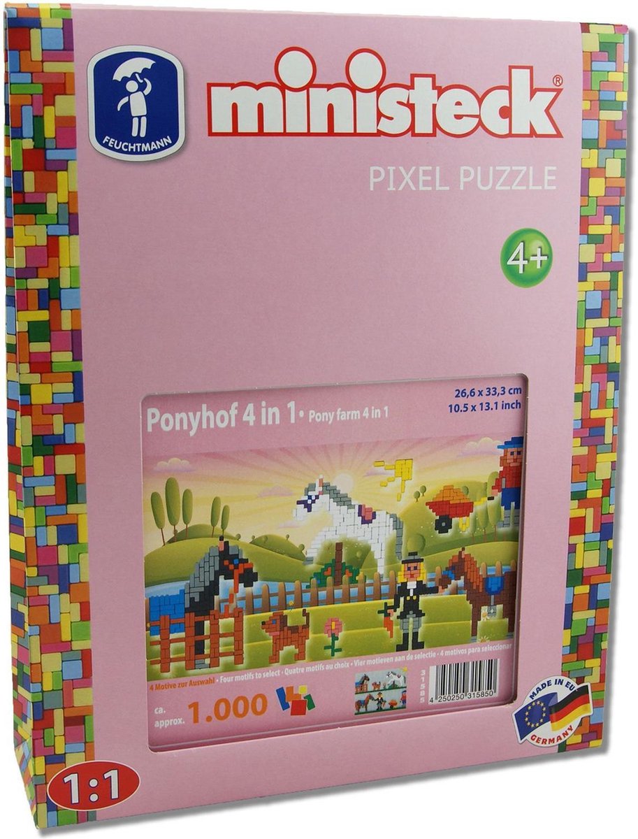 Ministeck: Ponyboerderij 4 in 1 - ca. 1.000 delen