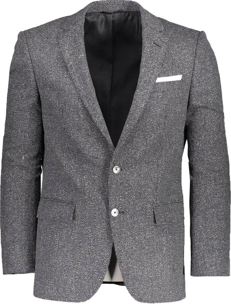 Hugo Boss  Colberts Grijs  - Maat 48 - Heren - Herfst/Winter Collectie - Wol;Viscose;Polyamide;Seide