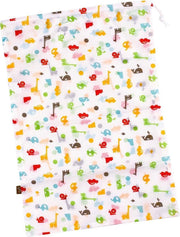 Kushies - Luiertas - Wetbag - 35x50cm - Wit - Dieren