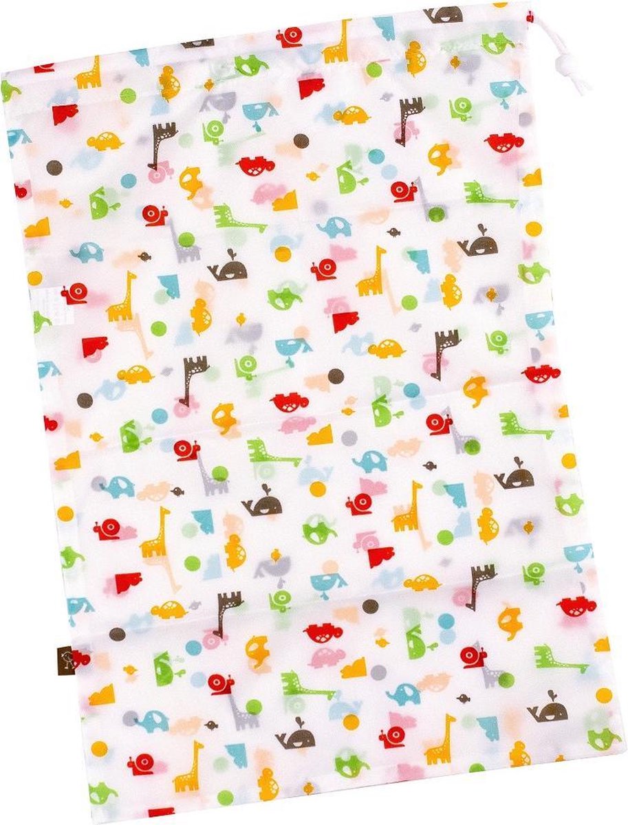 Kushies - Luiertas - Wetbag - 35x50cm - Wit - Dieren
