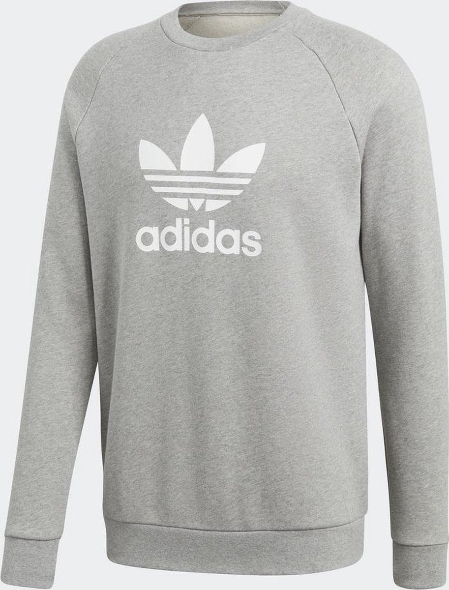 adidas Originals Trefoil Crew Heren - Medium Grey Heather - Maat XL