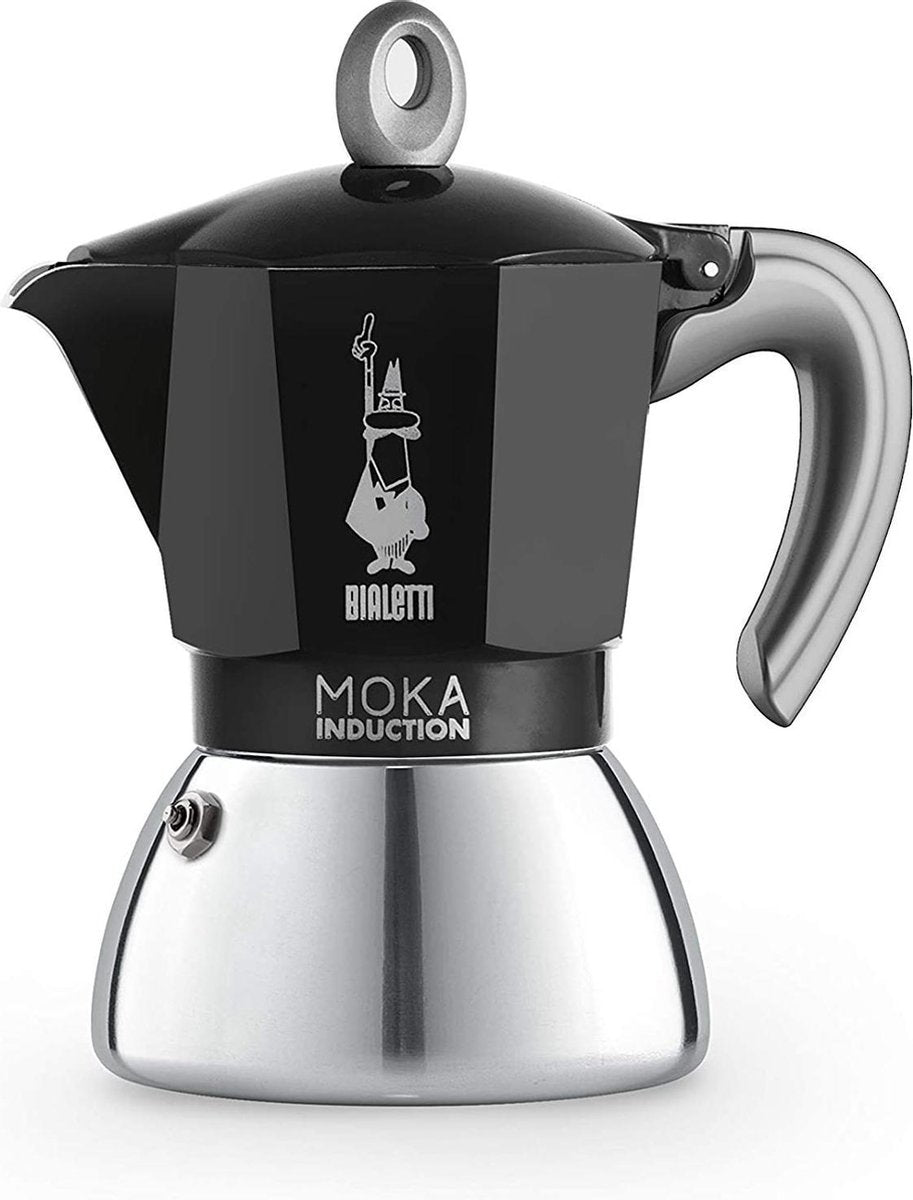 Bialetti Moka Inductie Percolator Zwart 4-kops