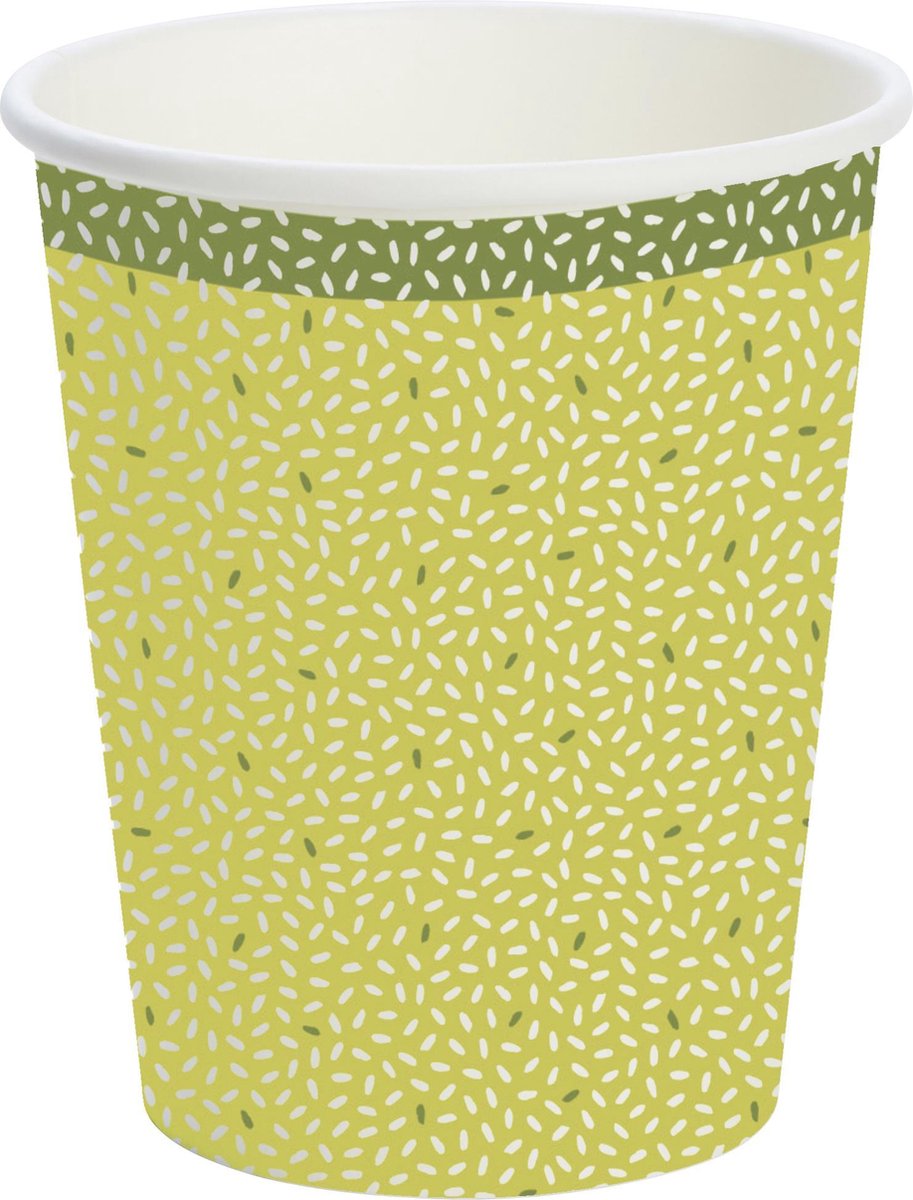Biologische kartonnen bekers 24 cl Rice Green