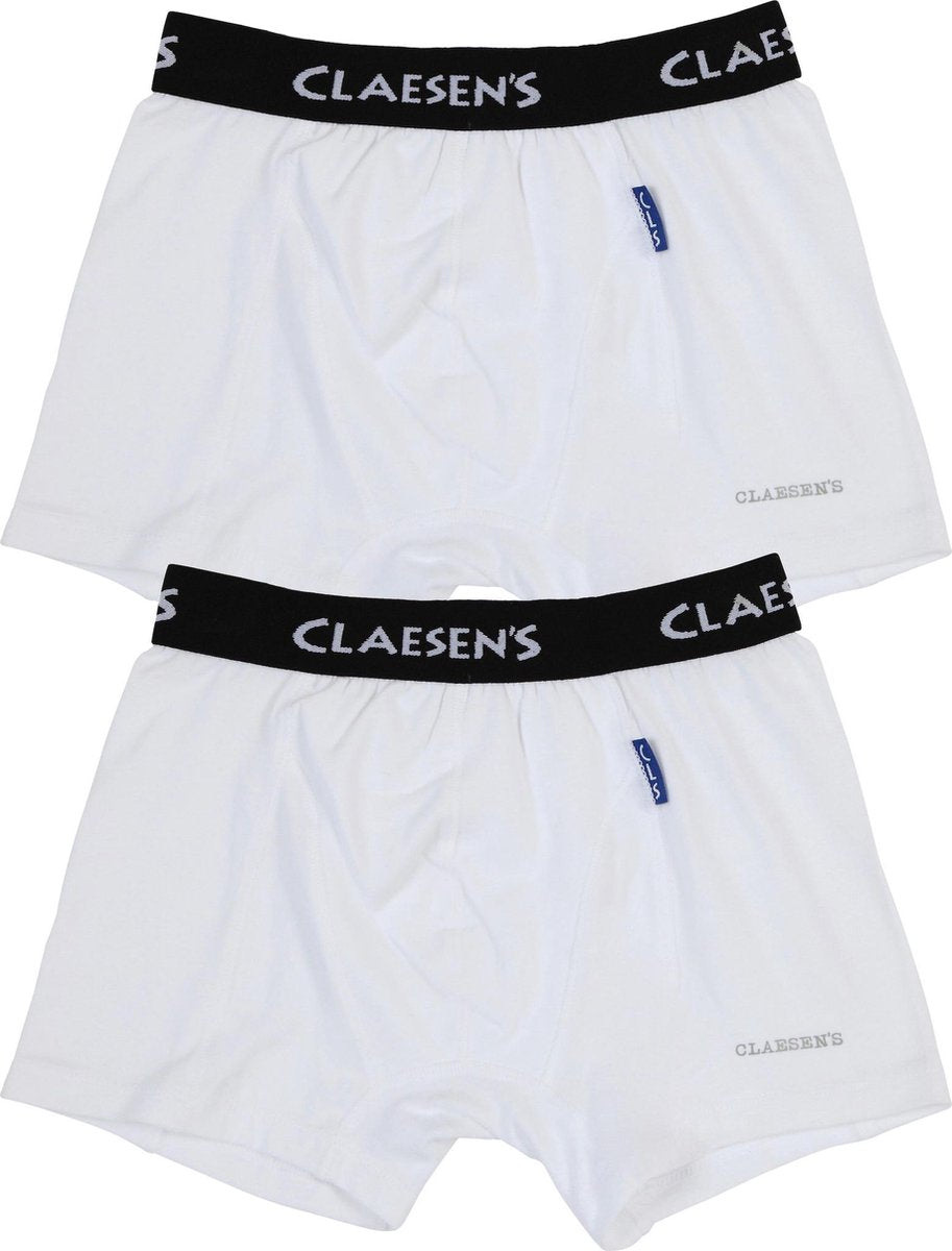 Claesen's Jongens 2-pack Boxershort - White - Maat 92-98