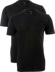 T-shirt van OLYMP (2-Pack) - O-neck - zwart