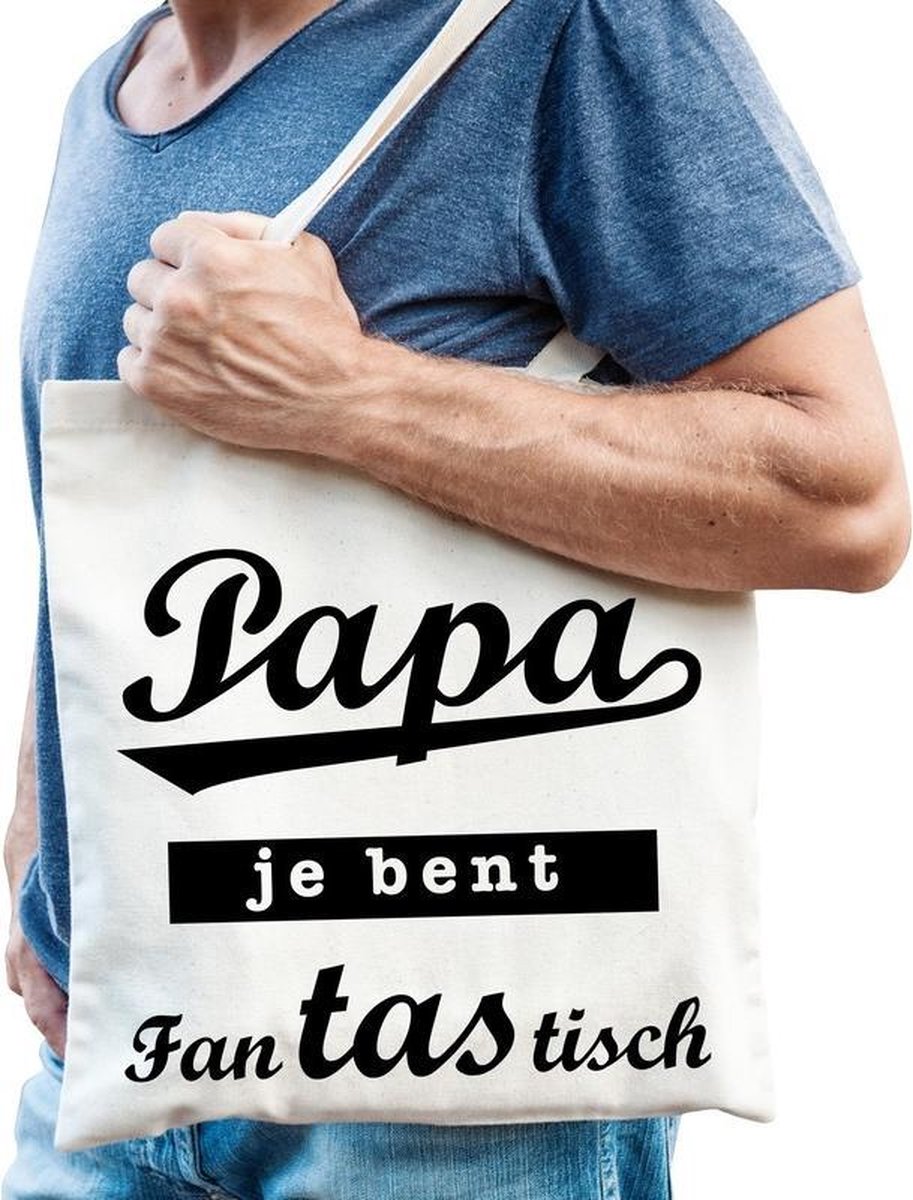 Papa je bent fantastisch katoenen cadeau tas -  kadotas voor vaders