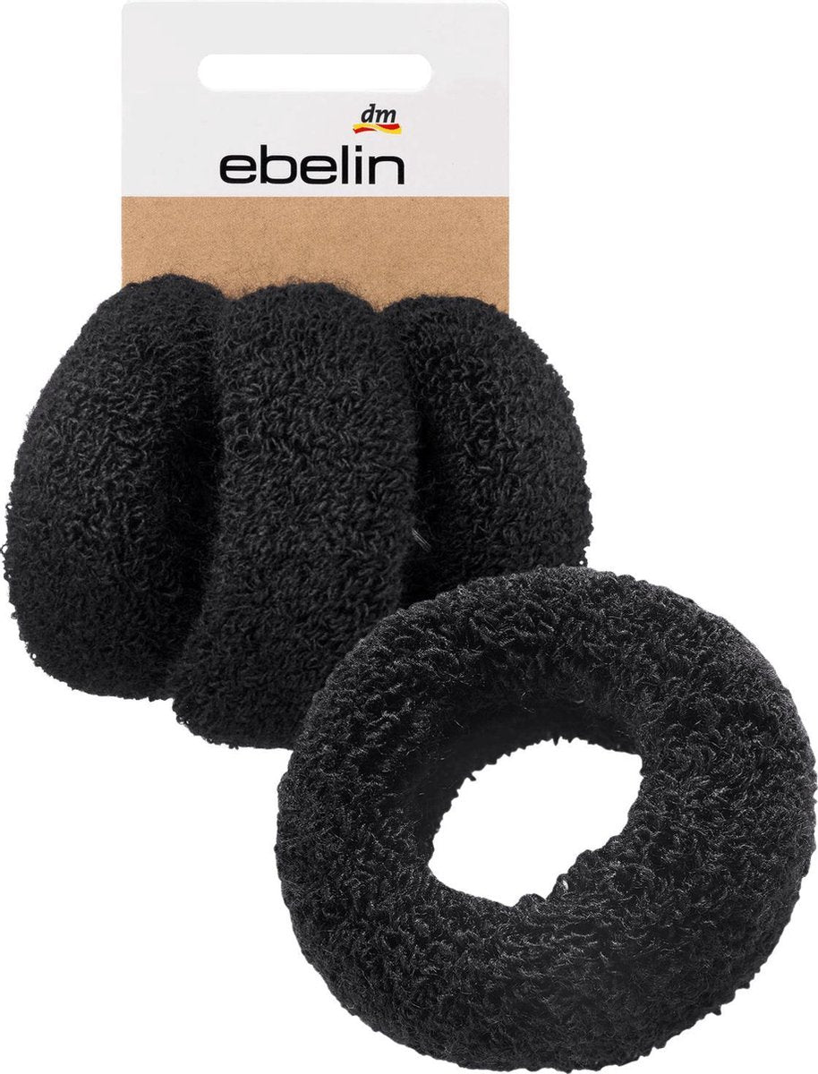 Ebelin Haarbandje Zwart (3 Stuks)