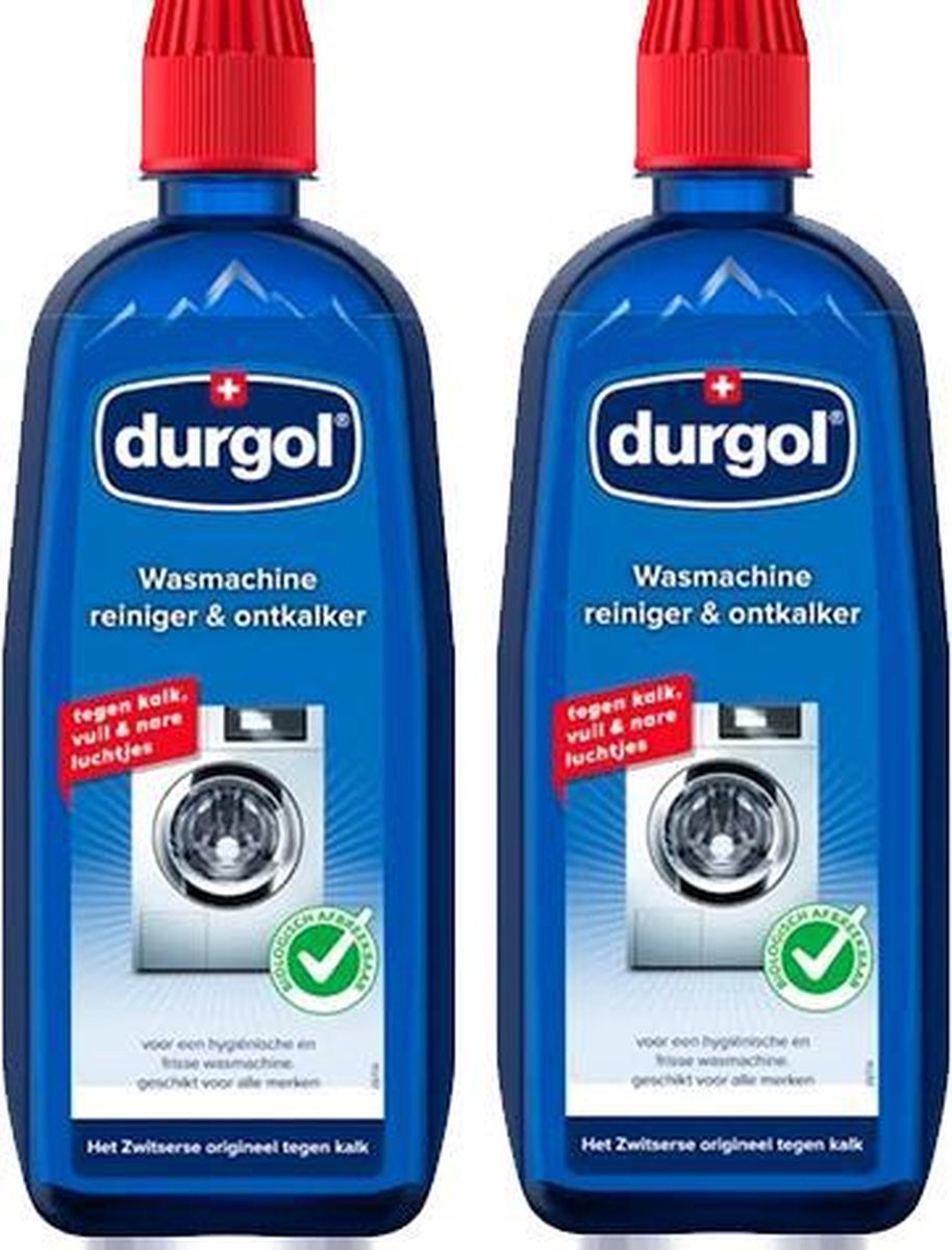 Durgol wasmachine reiniger en ontkalker - 2 stuks