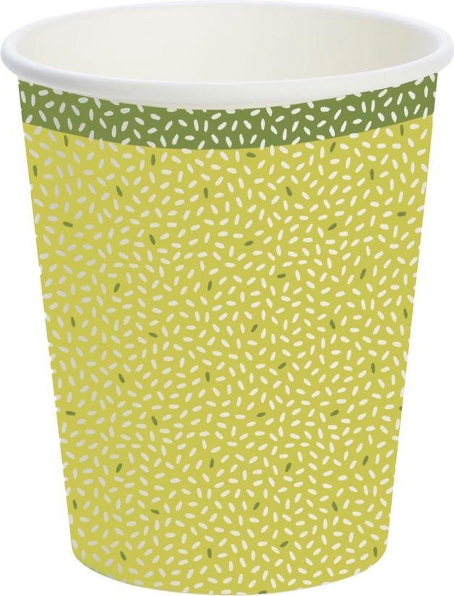 Duni Feestbekers Rice 240 Ml Papier Groen 10 Stuks