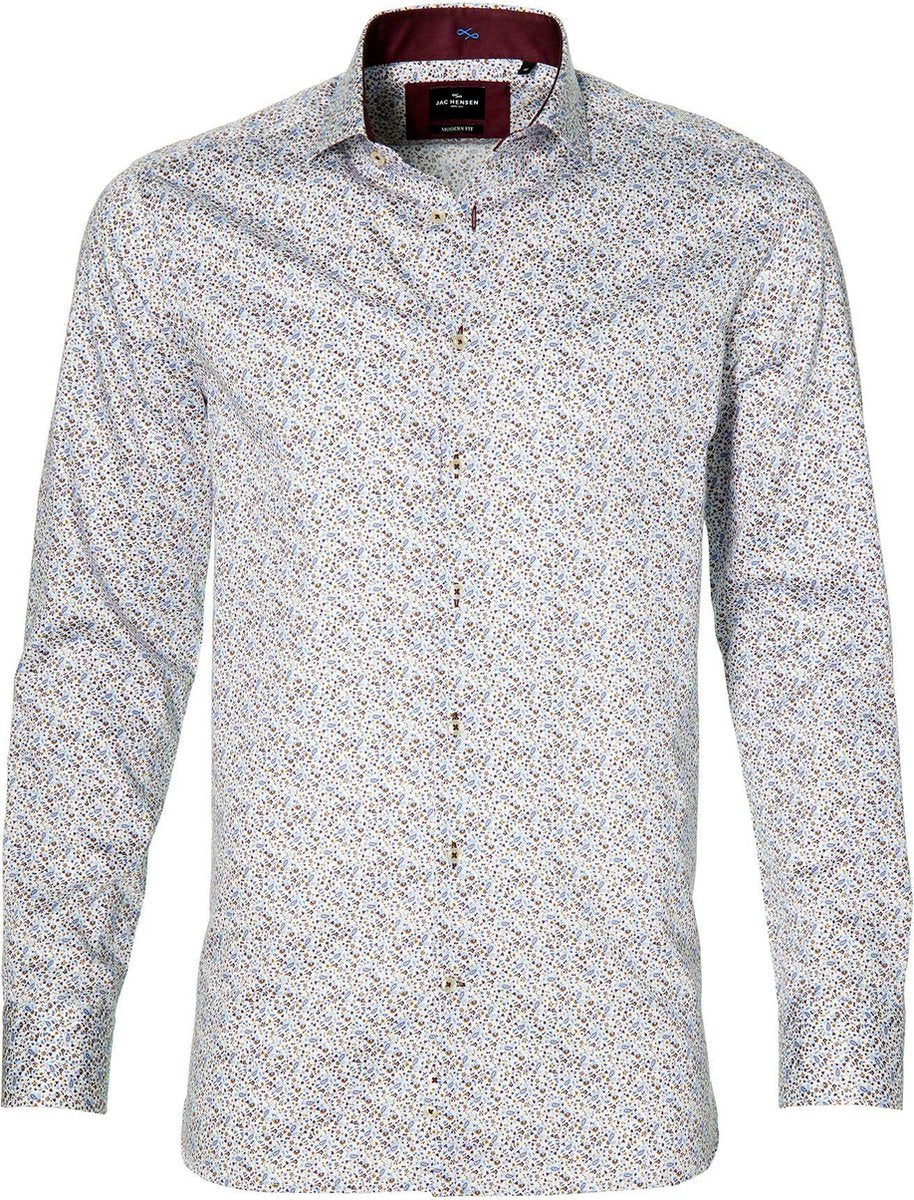 Jac Hensen Overhemd - Modern Fit - Wit - 3XL Grote Maten