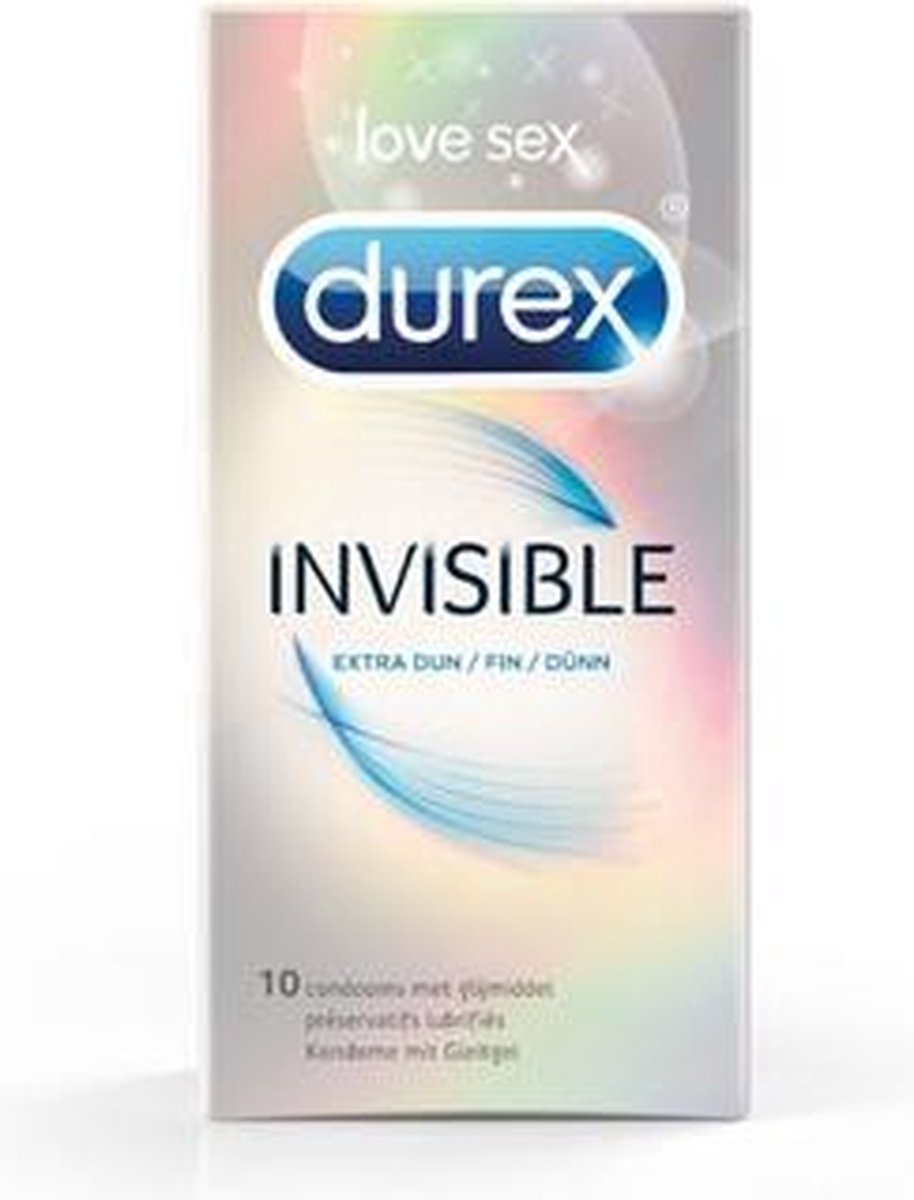 Bundle - Durex - Durex Invisible Extra Sensitive - 10 stuks met glijmiddel