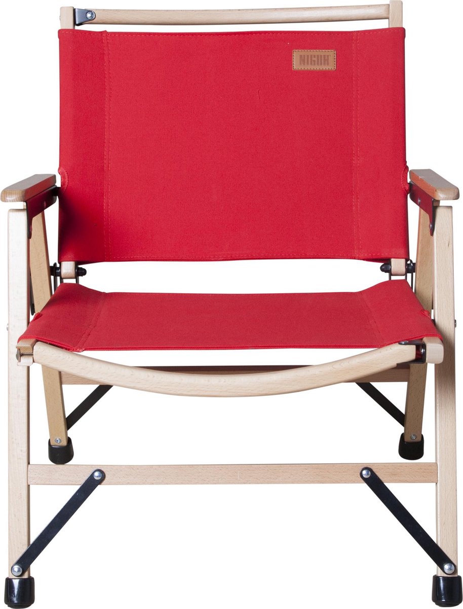 Nigor - Woodpecker - Rood - Demontabel - Klein Volume - Kwaliteit - Stoel - Camping - Klapstoel