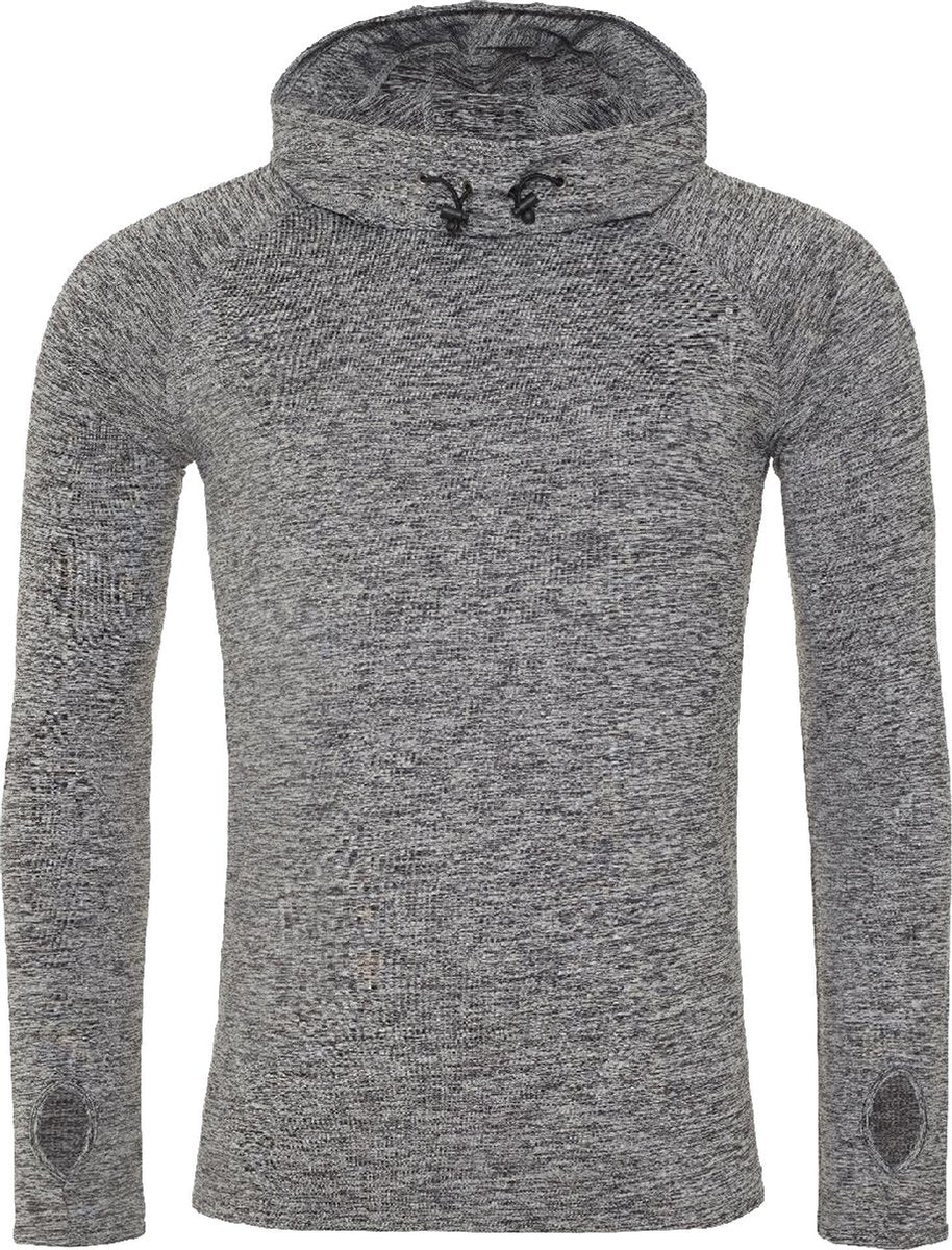 AWDis Gewoon Cool Mens Cowl Neck Long Sleeve Baselayer Top (Grijze Melange)