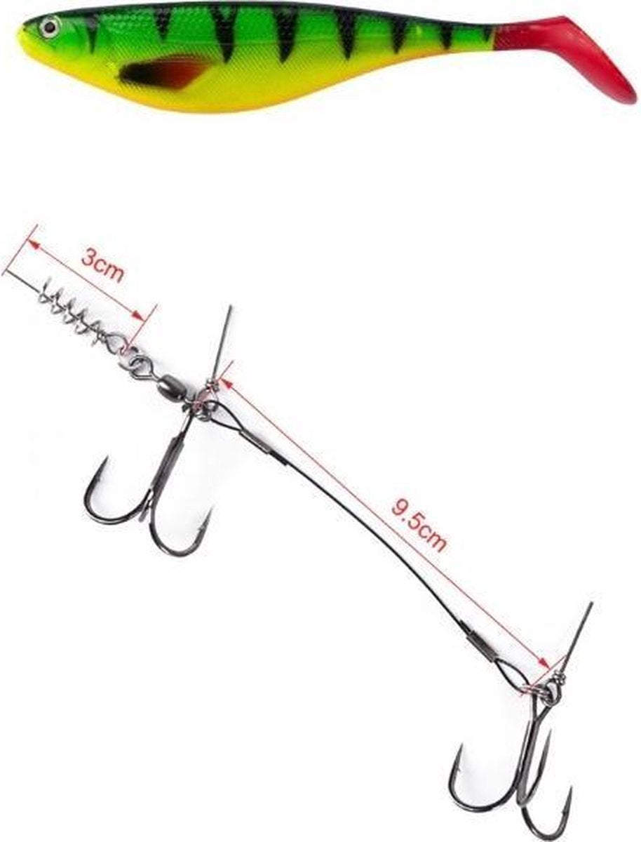 Tiger Shad van 17 cm voor grote snoek inclusief haken