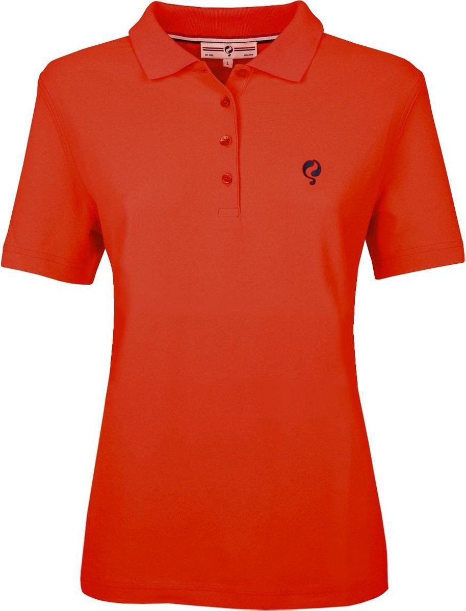 Dames Polo Square  -  Oranje Rood