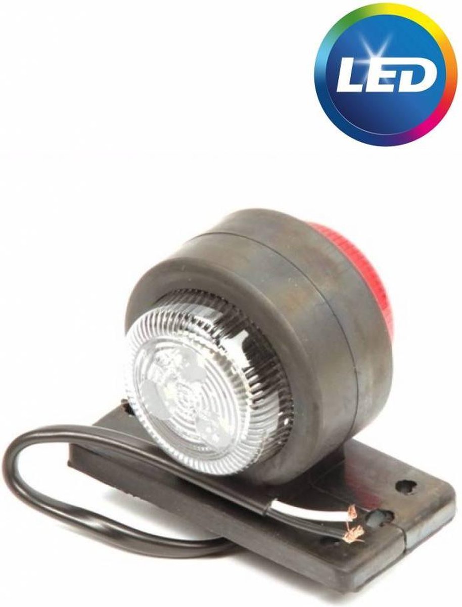 LED breedtelicht rood/wit  40x90x75 mm