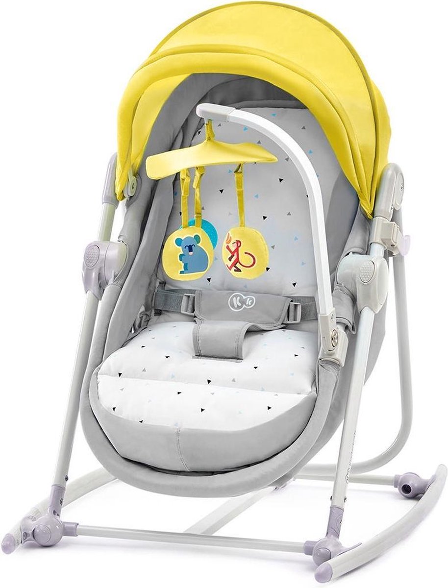 Kinderkraft Unimo 5in1 Wieg - Wipstoel - Schommelstoel Yellow