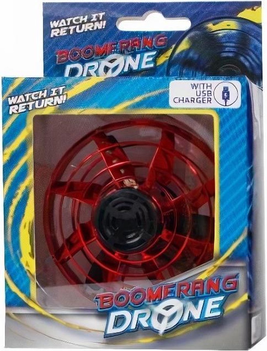 Toys Amsterdam Boomerang-drone Met Usb-oplader Rood 2-delig