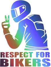 TT-products Respect For Bikers sticker 11 x 15 cm multicolour