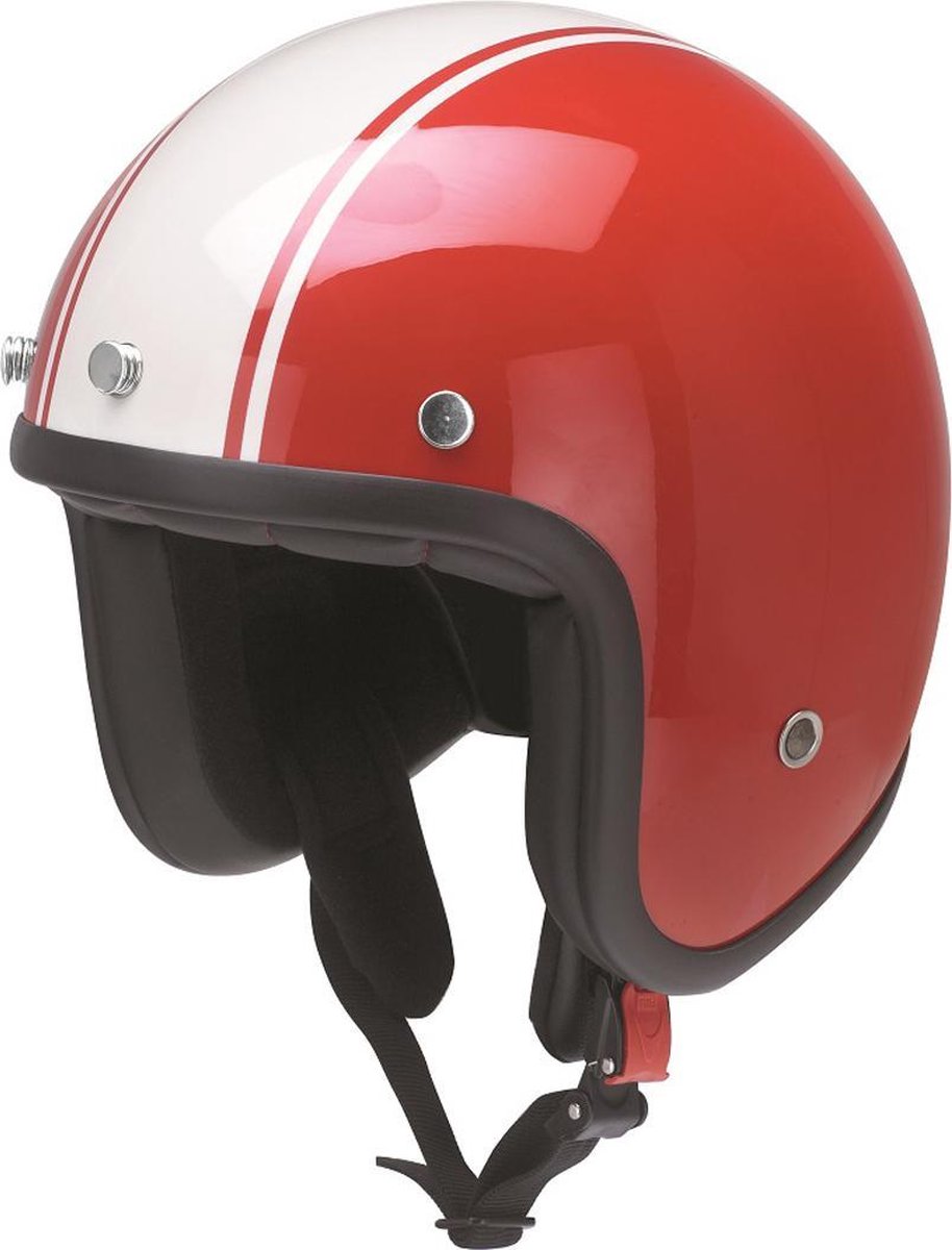Redbike RB-757 bologna jethelm rood-wit | maat XXL